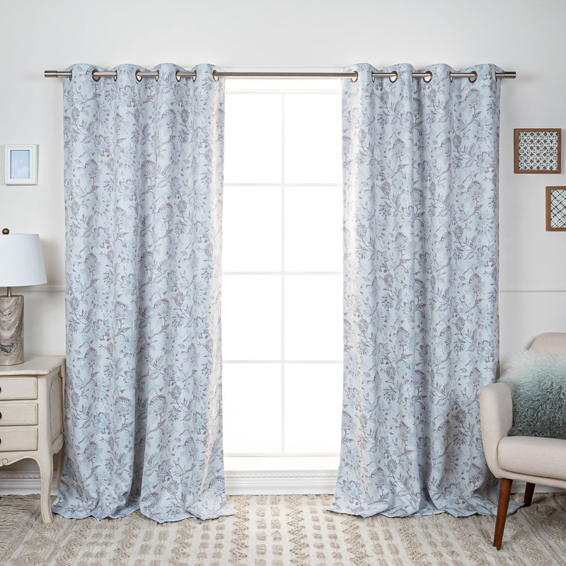 Paire de rideaux obscurcissant Correlly, Bleu
