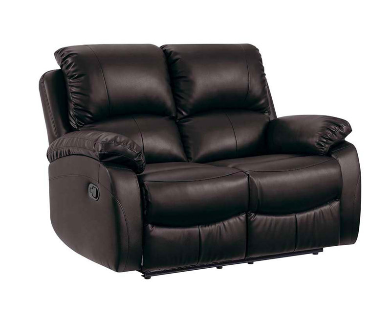 Roma Leather Recliner 2 Seater Sofa, Brown