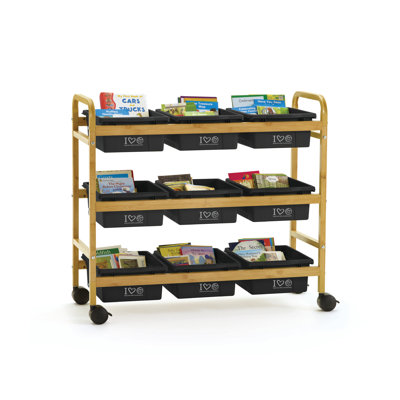 9 Compartment Bamboo Teaching Cart