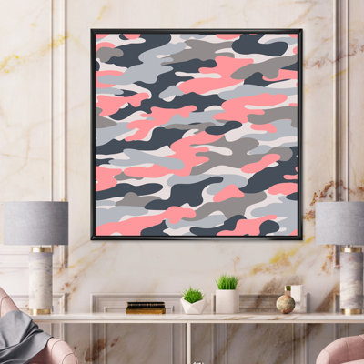 " Pink And Gray Army Camouflage "