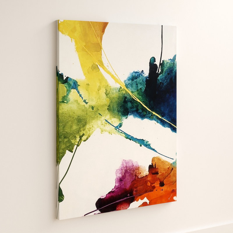 «Celestial V», reproduction de peinture à l'aquarelle, H 24 po x l 18 po x P 1,5 po, Toile tendue, Sans cadre