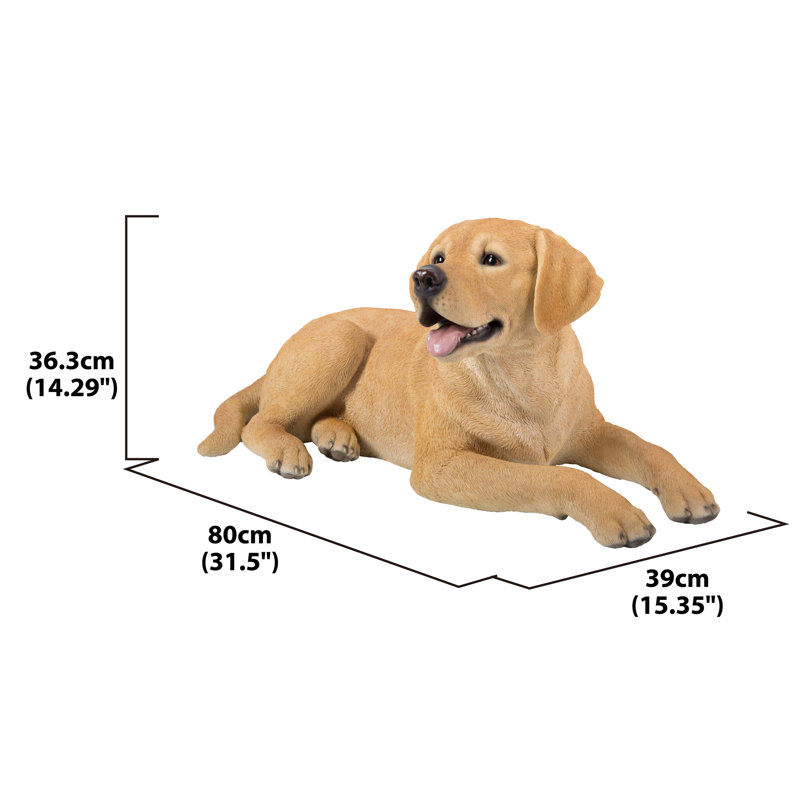 Labrador Retriever Lying Down Statue