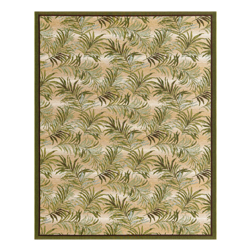 Tapis botanique d'extérieur Green_Unique, Rectangle 7 pi 10 po x 10 pi