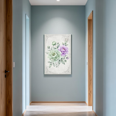 Plantes et fleurs, motif floral rétro de roses et de feuilles
