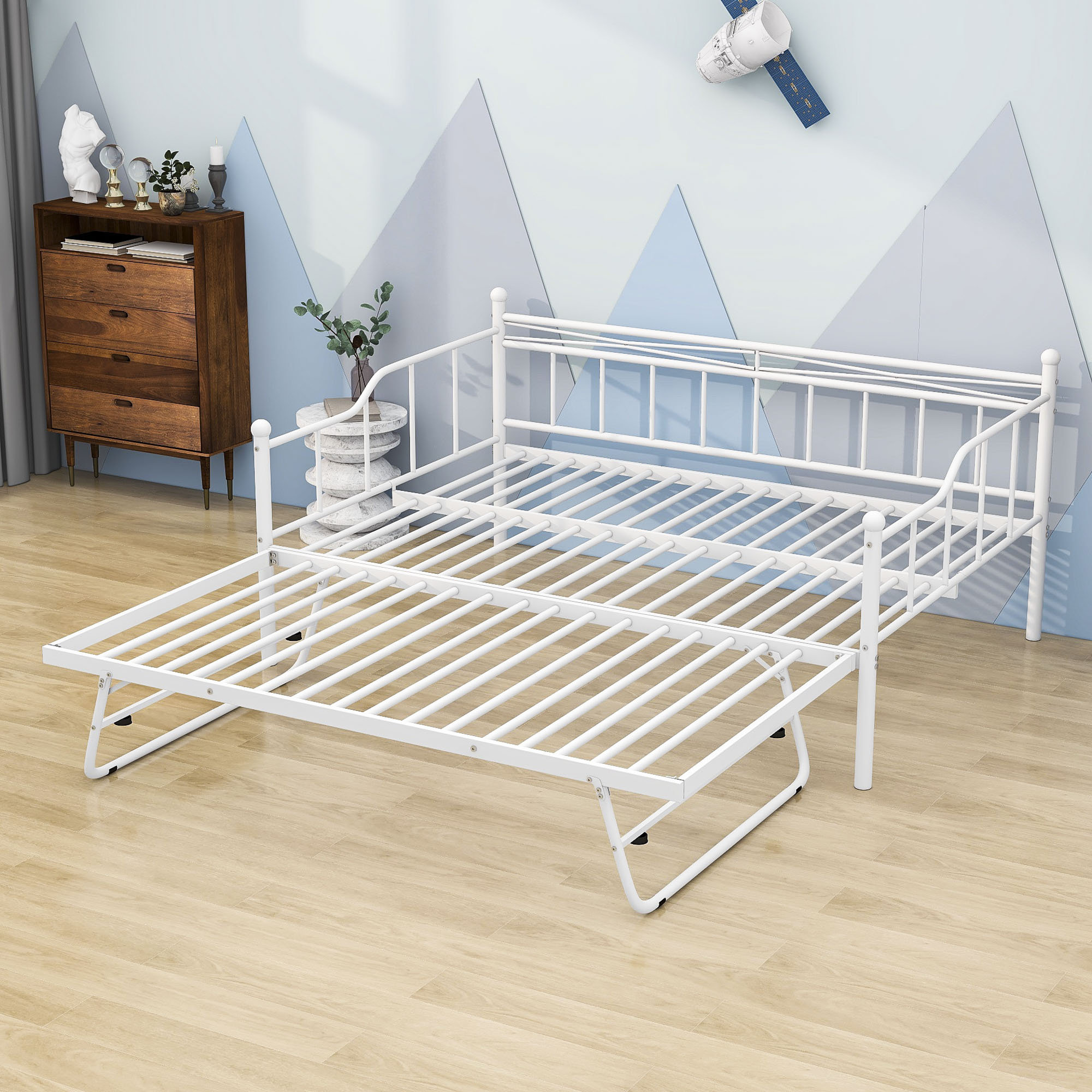 Red Barrel Studio® Full Size Metal Daybed with Trundle Wayfair