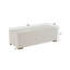 Banc long blanc avec repose-pieds, mobilier polyvalent pour le salon et la chambre à coucher | Idée de cadeau
