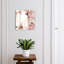 Wall mounted key box, Opens to the left, 30x30x5, White, Delicate roses in pastel shades, 