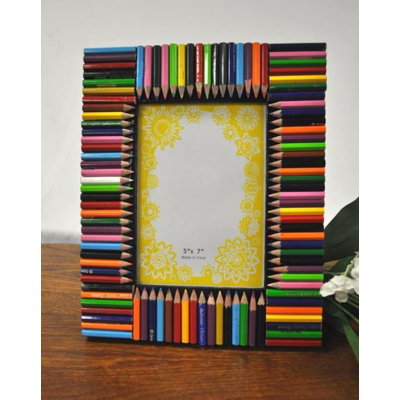 5" X 7" Colorful Pencil Bordered Photo Frame