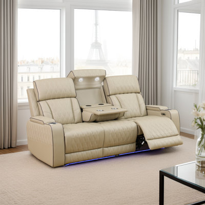 Canapé inclinable en cuir Henry