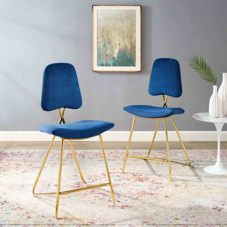 Ponder Bar Stool Performance Velvet Set of 2 by Modway