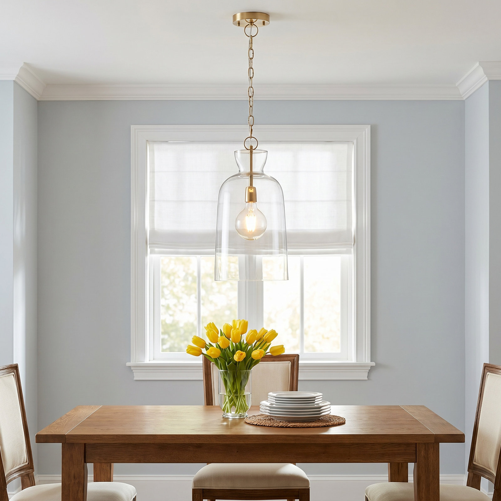 Seandell Single Light Glass Dimmable Pendant