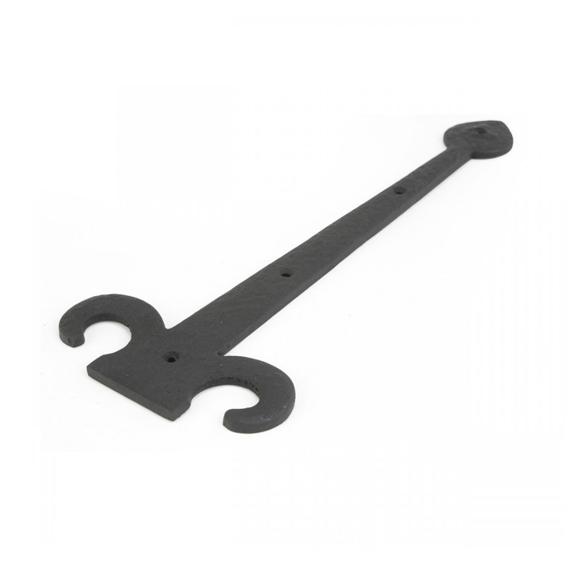 Charnière de sangle de porte factice en fer lourd fleur de lis