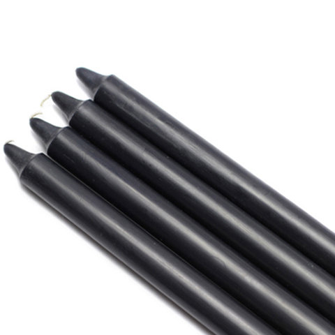 Unscented Taper Candle, Black, 12