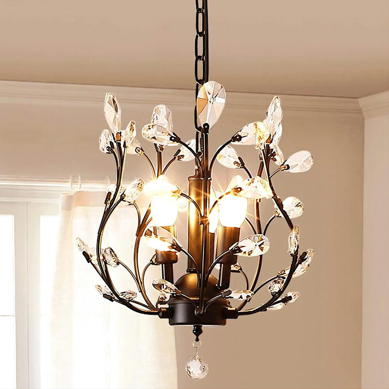 Jamei 3 - Light Dimmable Empire Chandelier, Black