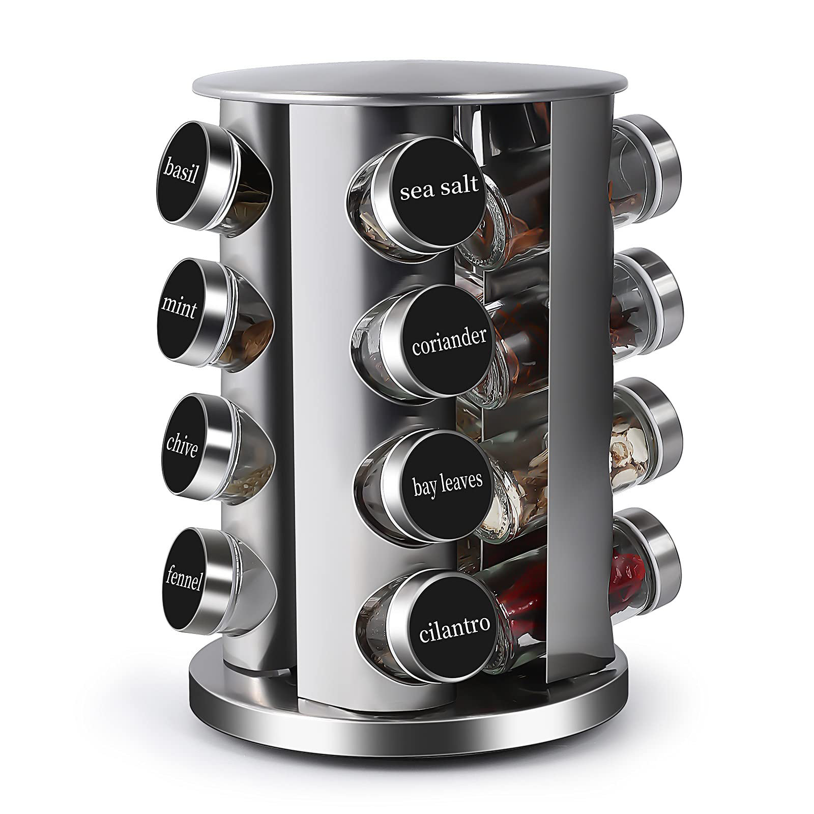 Mint Pantry® Stainless Steel Spice Jar & Rack Set | Wayfair