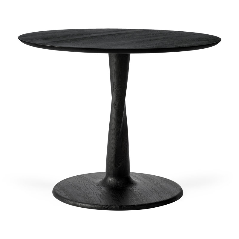 Torsion Solid Oak Dining Table, Back, 27" H x 35.5" L x 35.5" W