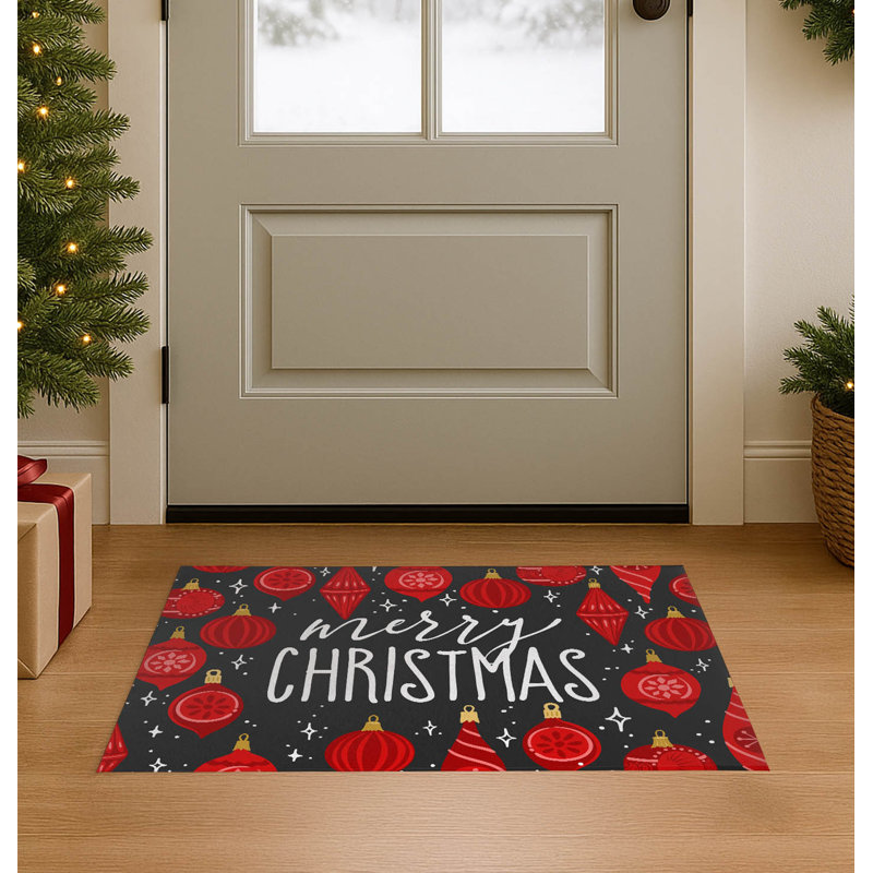 Paillasson Ornaments, Gris anthracite abstrait, L 60 po x L 84 po