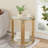 Harp-Style Legs Round Glass Side Table, 19.7" 2-Tier End Table, Tempered Glass End Table-558764496