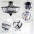 20''-4 Lights Matte Black Modern Metal And Crystal Semi Flush Mount Lighting For Living Room/Bedroom-625524030
