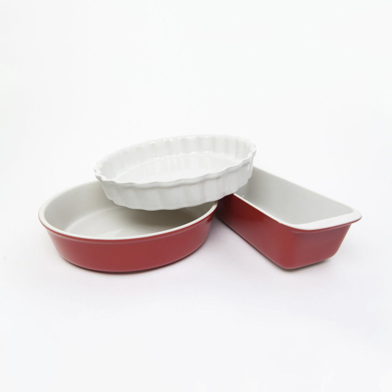 Ensemble de plats de cuisson 3 pièces carthage.co, Ambre