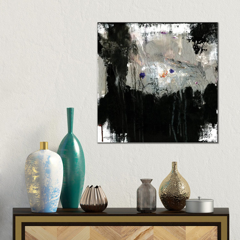 Silver Terrain 1 Piece Wall Art on Canvas, 45.72 cm H x 45.72 cm W