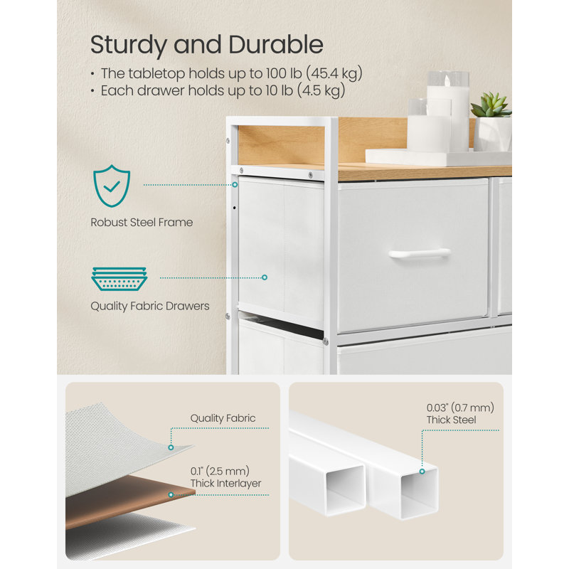 Aladina 98.2cm W 5 - Drawer Chest of Drawers
