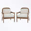Ensemble de 2 chaises d'appoint modernes avec coussin moelleux et dossier en rotin-1018548036-1018548040