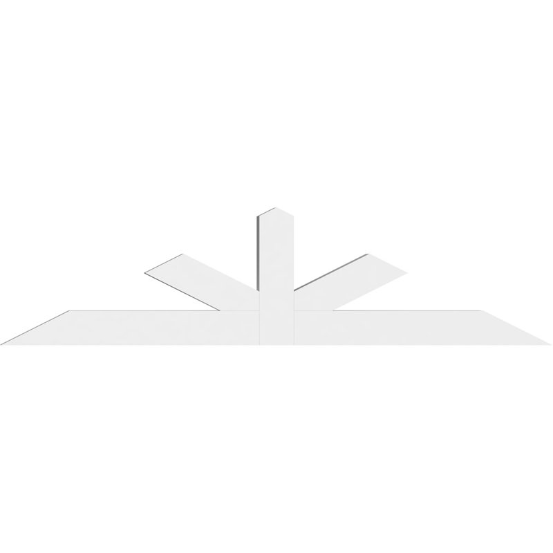 Support à pignon Saratoga, H 24 po x l 96 po (pas: 6/12), P 4 po x F 6 po, PVC