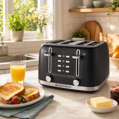 West Bend 4-Slice Toaster, in Black