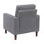 Chaise de salon moderne en velours côtelé rembourré avec coussin confortable en bois massif 1pc-757385419