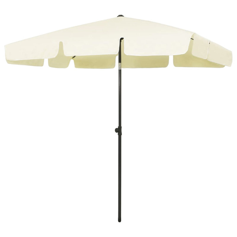 Mathias 200cm X 125cm Rectangular Beach Parasol, Yellow