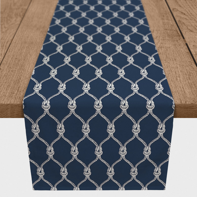 Ailine Dining Linens, 72" x 16", Blue, Striped