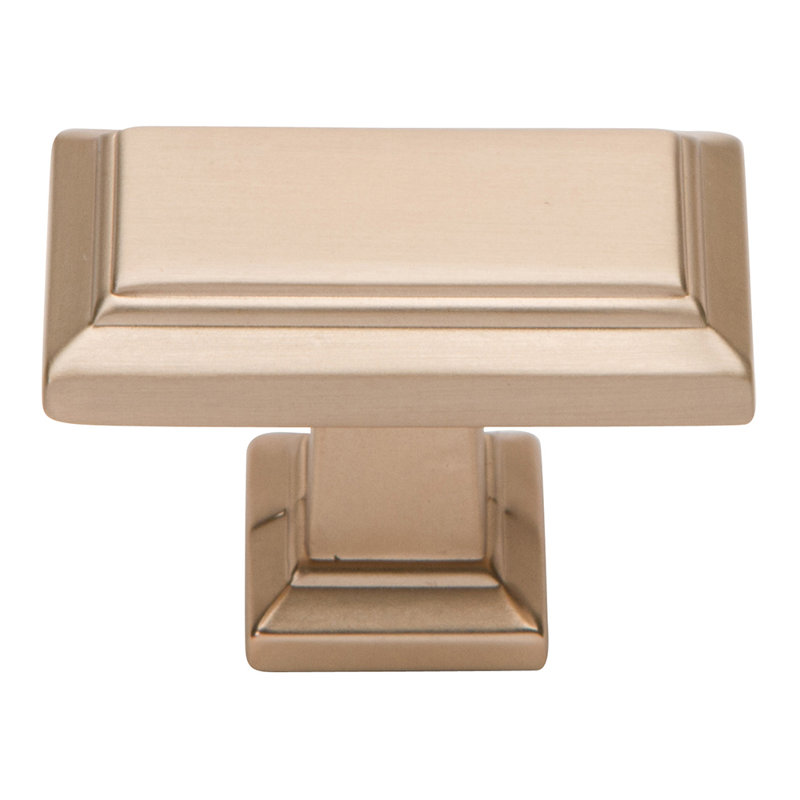 Sutton Place 1 7/16" Length Rectangle Knob, Champagne