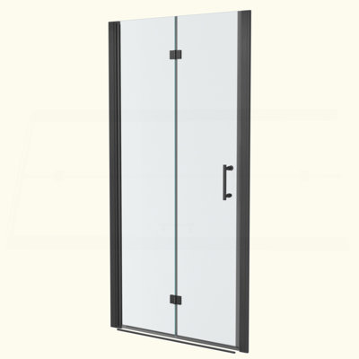 Porte de douche pliante sans cadre avec verre trempé l 32 po x H 72 po