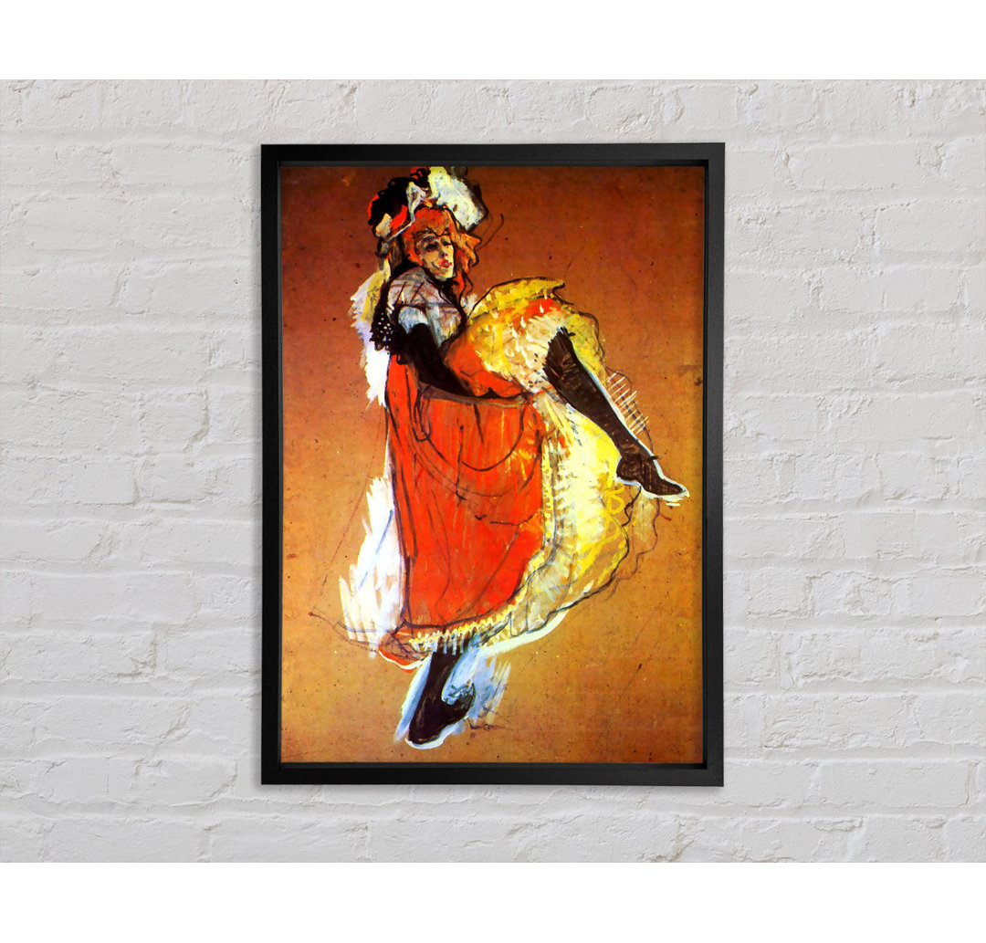 Jane Avril Dancing von Henri De Toulouse-Lautrec - Einzelbildrahmen Kunstdrucke auf Leinwand