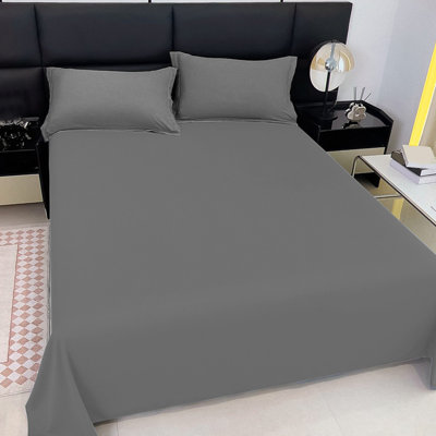 Fiber bed sheet Solid Color Ease Friendly Washable Sheets A Pair Of Pillowcases