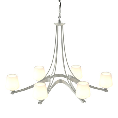 Lustre ovale classique / traditionnel à 6 lumières avec ruban ovale