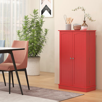 Kitchen Pantry Cabinet, Freestanding Storage Cupboard , Sturdy Mdf Construction Anti-fall Design, Multi-purpose Organizer For Home Kitchen Garage Small Space