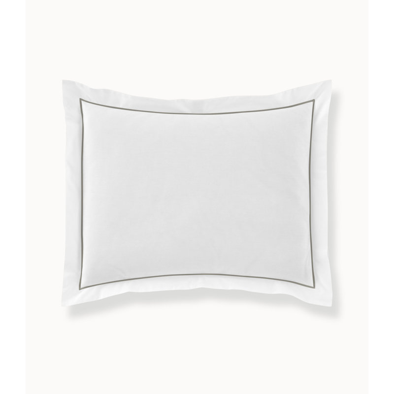 Boutique Percale Sham, Standard/Twin, White/Platinum
