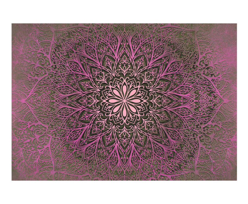 Dyontae Textured Matte Peel & Stick Mural, 245 cm x 175 cm, Purple/Pink
