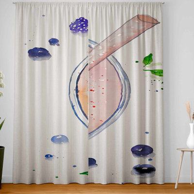 Strawberry & Raspberry Smoothie Curtains - Home Decor Pair