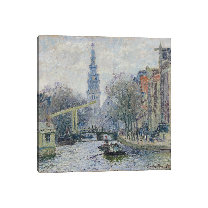 Canal a Amsterdam, 1874 - Giclée sur toile tendue avec châssis