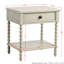 Table de chevet - Bois massif avec finition blanchie, glissière de tiroir en métal, style, assemblage simple requis, cadre naturel l 24 po x P 18 po H, glissement, merveille, travail