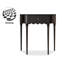 Console demi-cercle en bois massif noir