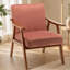 Chaise d'appoint avec revêtement en microfibre et structure en bois massif, parfaite pour ajouter style et confort à tout espace de vie moderne Mid-Century-2439657