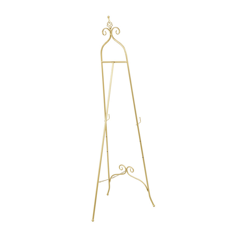 Cole & Grey Folding Metal Tripod Easel, Gold