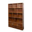Bibliothèque de 70,87 po de hauteur avec 10 cubes et 3 portes, bibliothèque à 4 niveaux, bibliothèque ouverte avec armoire, rangement à cubes moderne