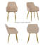 Ensemble de chaises de salle à manger en velours, 2 pièces, chaises avec pieds en métal doré et chaises rembourrées modernes convenant aux salles à manger-954521558
