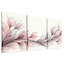 Ensemble de 3 tiges florales douces roses et grises abstraites-131991049