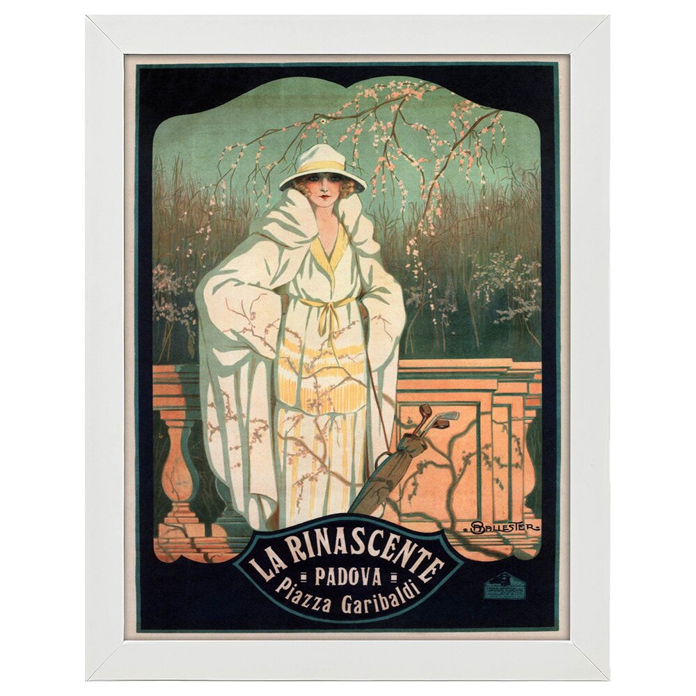 Leinwandbild Vintage Advertising Poster La Rinascente